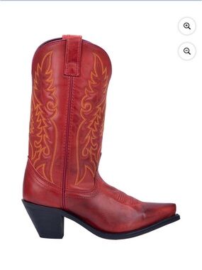 Laredo Women's Red Western 11” Cowboy Boots with Embroidered Shaft